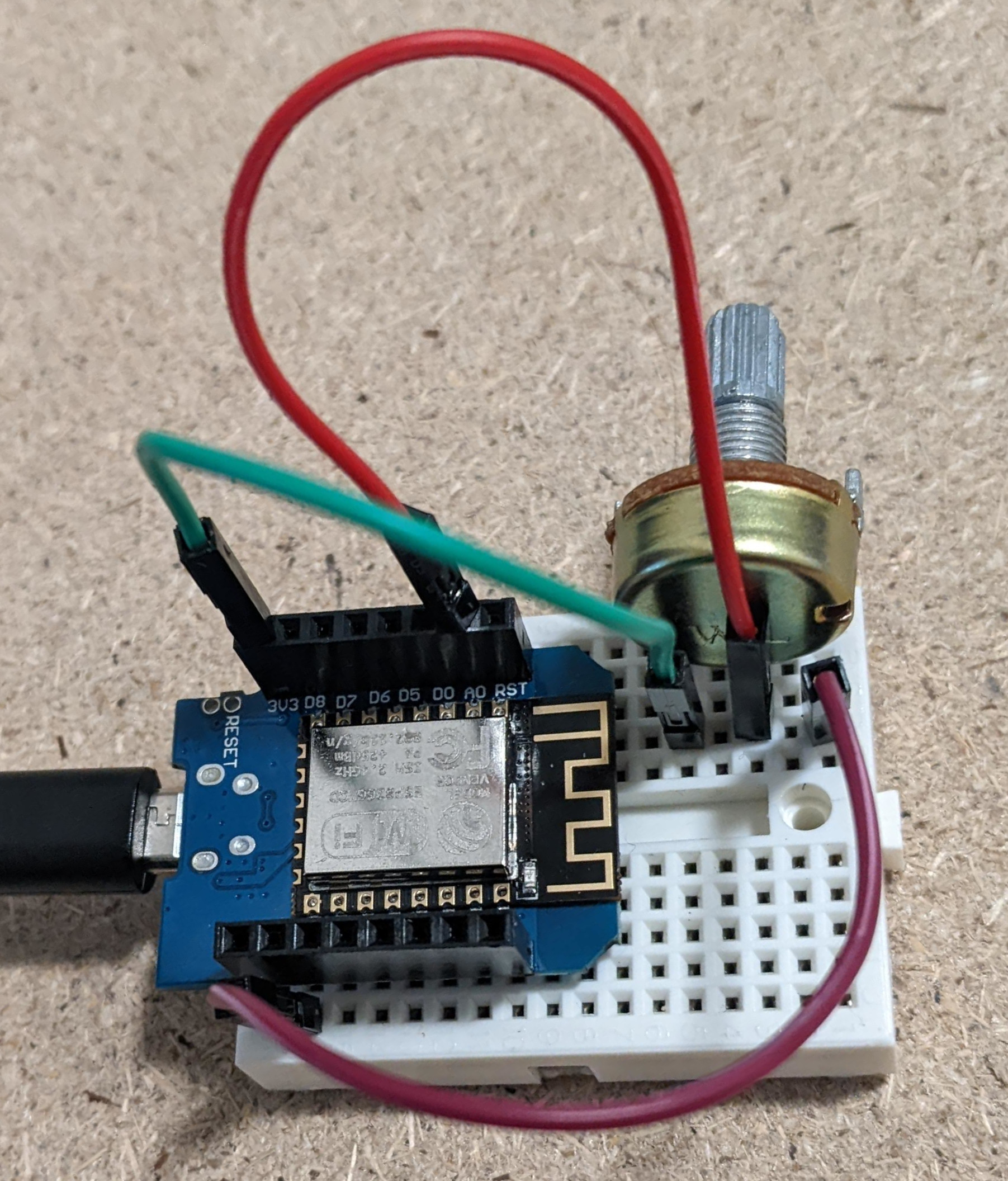 wired up potentiometer